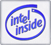Modified Intel Inside logo with drop "e"