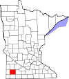 State map highlighting Murray County
