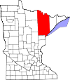 State map highlighting St. Louis County