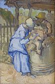 WLANL - Minke Wagenaar - Vincent van Gogh 1889 The sheep shearer (after Millet)-2-2.jpg