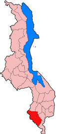 Location of Chikwawa District in Malawi