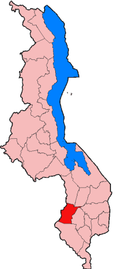 Location of Mwanza District in Malawi