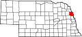 State map highlighting Burt County