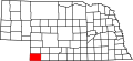State map highlighting Dundy County