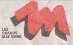 The logo of M stores.