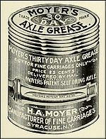 H. A. Moyer Carriage Company - axle grease, 1909