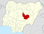 Map of Nigeria highlighting Plateau State