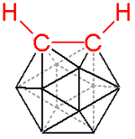 o-carborane, hydrogen atoms connected to boron omitted for clarity