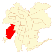 Map of Maipú commune within Greater Santiago