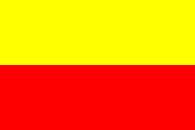 Flag with 2 bars of yellow and red