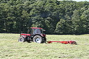 Tractor in crops