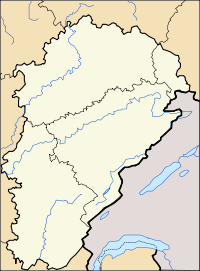Champagney is located in Franche-Comté