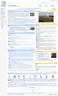 The Main Page of the Czech Wikipedia