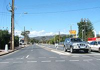 Daws Road, looking east from the South Road intersection