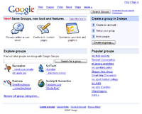 Google Groups screenshot