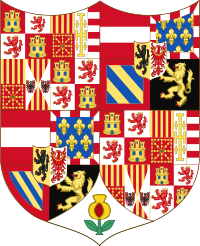 Greater Arms of Charles V Holy Roman Emperor, Charles I as King of Spain.svg