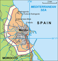 Lay out of Melilla