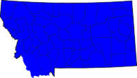 Montana Senatorial Election Results by county, 2008.png