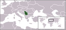 Location of Serbia in the world