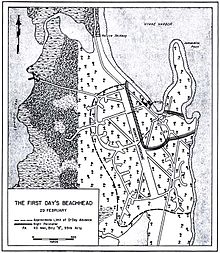 Map showing a tiny perimeter nestled next to an airstrip.