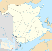 CYQM is located in New Brunswick