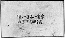 Astoria 10-22-38 (The first xerographic image)