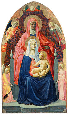 Masolino & Masaccio, Virgin & Child with St. Anne, Uffizi