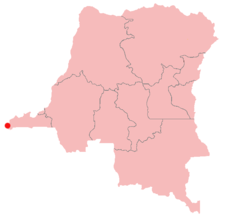 Location of Muanda in the Democratic Republic of the Congo