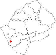 Location of Mohale's Hoek in Lesotho