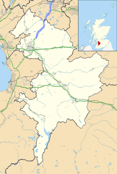 Map showing Mauchline in the south west of Scotland