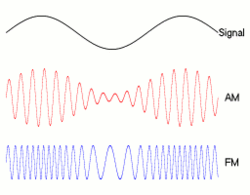 Animation of audio, AM and FM sine waves