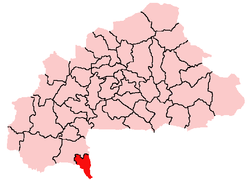 Location of Noumbiel Province in Burkina Faso