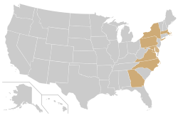Colonial Athletic Association locations
