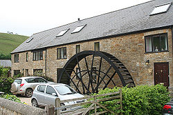 Corton Denham - waterwheel at Whitcombe Farm - geograph.org.uk - 425885.jpg