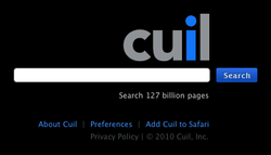 Cuil homepage