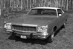 1973 Dodge Polara's front-end styling.
