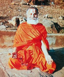 Jagadguru Rambhadracharya meditating during one of his Payovratas.