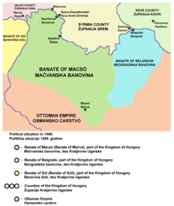 Location of Banovina of Mačva