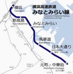 Minatomirai Line Map.svg