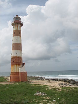 The lighthouse on Morant Point, the easternmost extremity of mainland Jamaica.