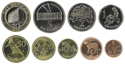 Metical coins.