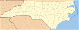 Location of Jockey's Ridge State Park in North Carolina