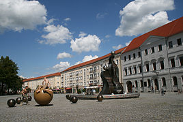 Market square with fountain