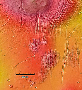 MOLA colorized image of Ceraunius Fossae region.jpg