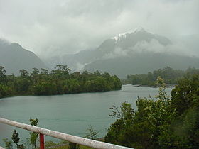View of Yelcho River in the park
