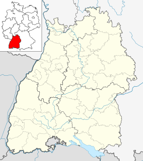 Map showing the location of Mettnau