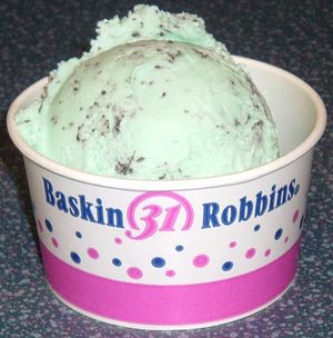 Baskin Robbins's Mint Chocolate Chip ice cream