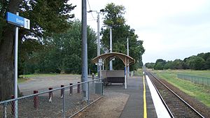 Baxter station platform and shelter
