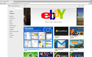 The Chrome Web Store as seen from Google Chrome OS