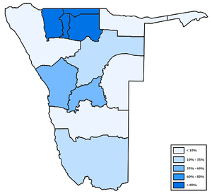 Distribution of Oshiwambo in Namibia.png